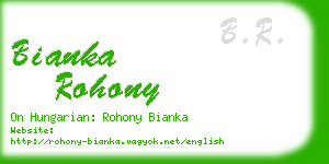 bianka rohony business card